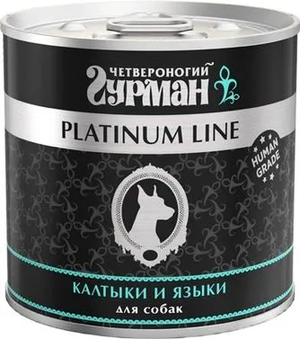 Четвероногий гурман 240г Platinum Line с калтыками и языками для собак (543969) фото