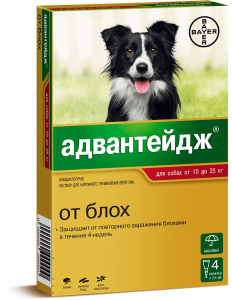 Адвантейдж капли (4пип х 2,5мл) против паразитов  для собак 10-25кг (ЛИЦЕНЗИЯ) фото