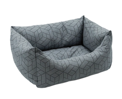 Лежанка (Зооэкспресс) пухлик "Геометрия" №3 750035 49*36*22 см серый
