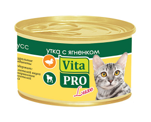 Вита ПРО (Vita PRO) Luxe 85г утка, ягненок мусс д/кошек (712789) фото Вита ПРО (Vita PRO) Luxe 85г утка, ягненок мусс д/кошек (712789) фото