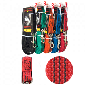 Поводок (Зооник) 3м*20мм, капрон с латексной нитью, синий фото