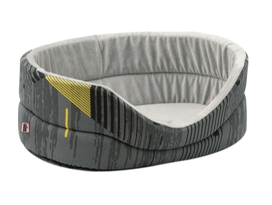 Лежанка (Зооэкспресс) "Геометрия" с плюшем №1 750716 40*27*16 см желто-серый