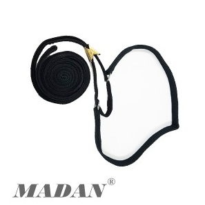 Ринговка-мартингал (MADAN) MSLSH-M+15  10 мм, 38 см, хлопковая, с зажимом, черный