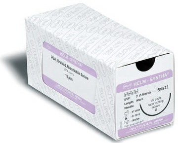 ПГА усл.№0 (3,5), 75см, игла (нить) 35мм,колющая 1/2 ПГА усл.№0 (3,5), 75см, игла (нить) 35мм,колющая 1/2