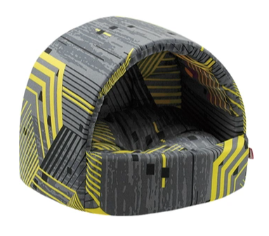 Дом (Зооэкспресс) эстрада "Геометрия" №2 760726 39*35*35 см желто-серый