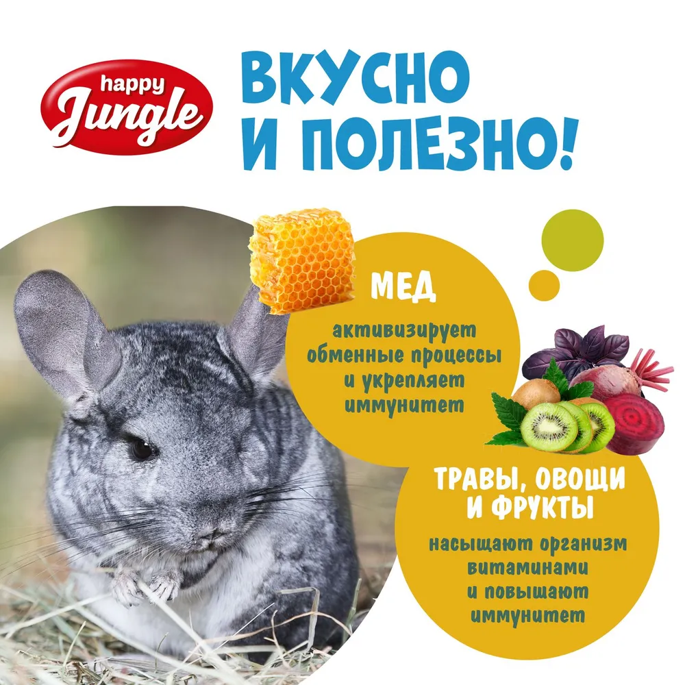 Happy Jungle палочки для крупных грызунов медовый микс 6шт (J218), купить  оптом в Москве, цена, характеристики, описание - Симбио - ЗооЛэнд