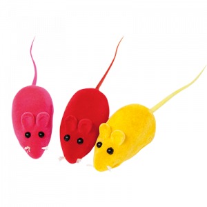 Игрушка (Зооник) "Мышь" велюр.c пищиком, 6см, 10шт фото