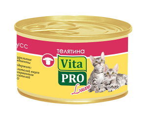 Вита ПРО (Vita PRO) Luxe 85г телятина мусс д/котят до 1 года (712772) фото Вита ПРО (Vita PRO) Luxe 85г телятина мусс д/котят до 1 года (712772) фото