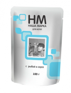 Наша Марка 0,1кг рыба в соусе влажный корм для котят фото