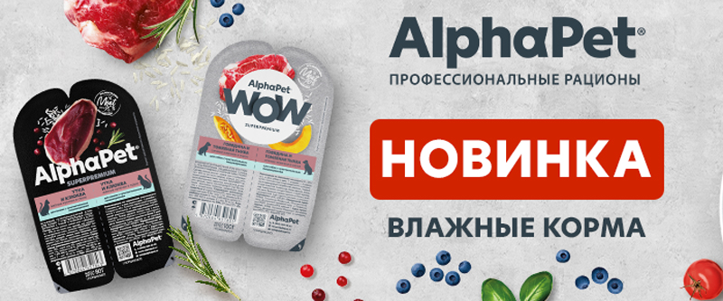 Новинка: влажные корма AlphaPet 