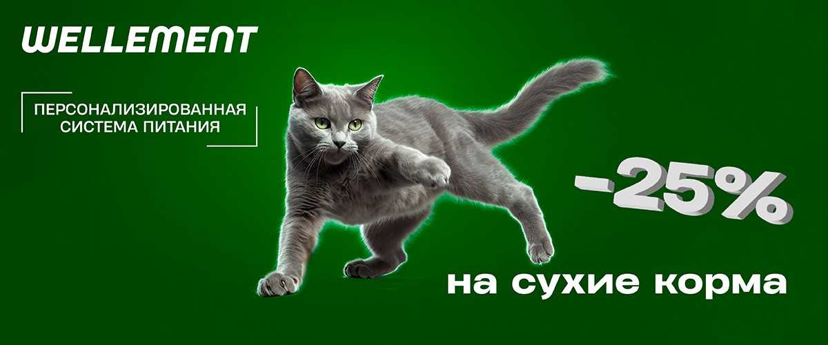 WELLEMENT – cкидка 25% на сухие корма