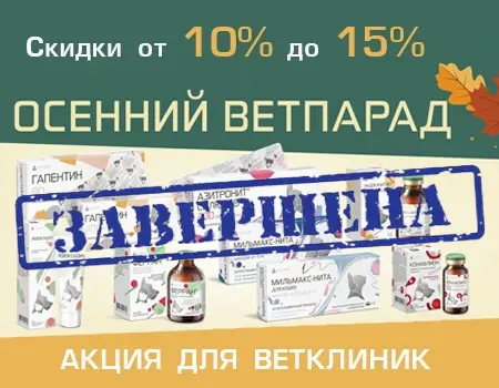 Осенний ветпарад от NITA-FARM: скидки до 15% (Для ветклиник) Осенний ветпарад от NITA-FARM: скидки до 15% (Для ветклиник)