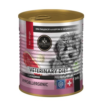 Секрет (Secret Premium) Vet Diet Hypoallergenic 0,34кг лечебные гипоаллергенные консервы для собак  фото