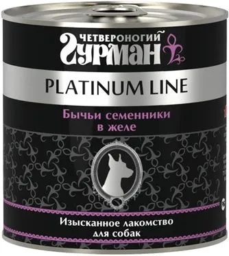 Четвероногий гурман 0,24кг Platinum Line с бычьими семенниками для собак (543938) фото