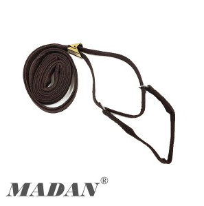 Ринговка-мартингал (MADAN) MSLSH-M+8  10 мм, 21,5 см, хлопковая, с зажимом, шоколад