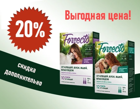 Форсекто: скидка 20% дополнительно