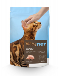 Виннер Cat 400г курица (д/взрослых всех пород) сухой д/кошек (235187) фото