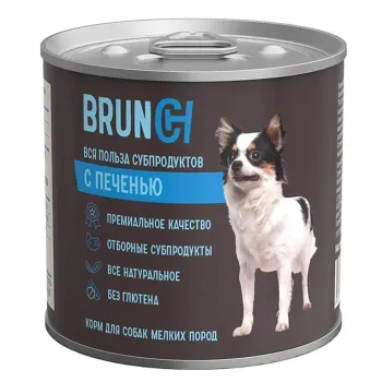 Brunch 0,24кг консервы с печенью для собак