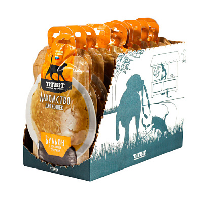 TiTBiT 0,055кг бульон с домашней курочкой лакомство для кошек фото