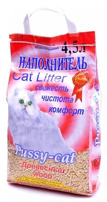 Наполнитель Pussy-cat 4,5л "Древесный"