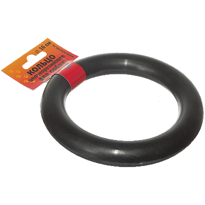 Игрушка "Кольцо" ц/р большое черное 160мм Зооник (16491)