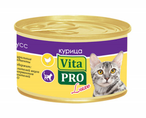 Вита ПРО (Vita PRO) Luxe 85г курица мусс д/стерилизованных кошек (712758) фото Вита ПРО (Vita PRO) Luxe 85г курица мусс д/стерилизованных кошек (712758) фото