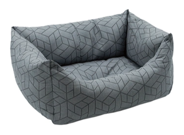 Лежанка (Зооэкспресс) пухлик "Геометрия" №1 750015 37*28*20 см серый
