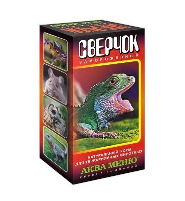 Аква Меню 0,006-0,008кг корм Сверчок 20шт свежемороженный для рептилий (коробка) New Аква Меню 0,006-0,008кг корм Сверчок 20шт свежемороженный для рептилий (коробка) New