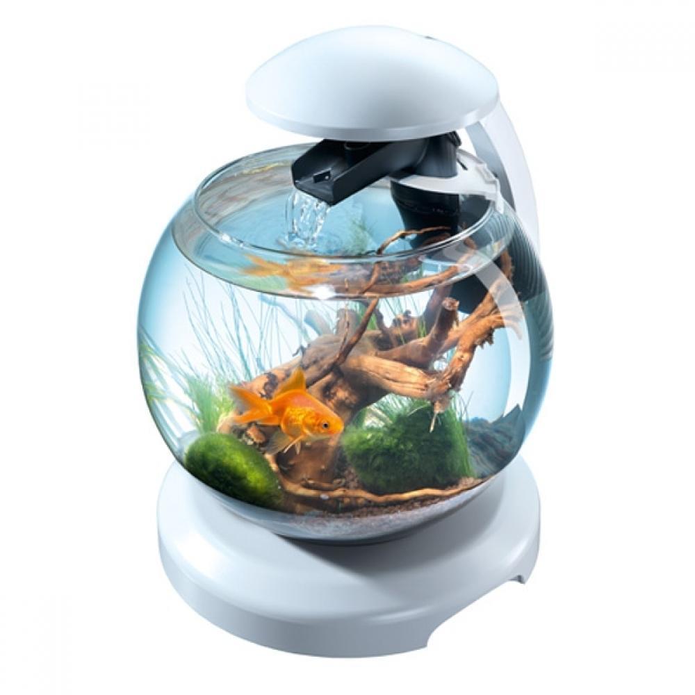 аквариум круглый с подсветкой и фильтром