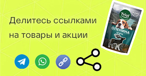 Появилась возможность поделиться ссылкой на товар и акцию