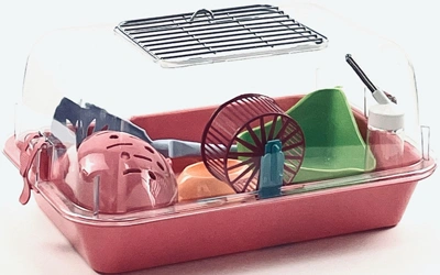 Террариум (Зооэкспресс) 15025 средний с металлической дверкой с комплектацией прозрачный 40*27*18 см