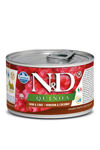 Farmina (Фармина) N&D Dog Quinoa 0,140кг киноа и оленина для здоровья кожи и шерсти консервы для собак мини (102406) 6  Farmina (Фармина) N&D Dog Quinoa 0,140кг киноа и оленина для здоровья кожи и шерсти консервы для собак мини (102406) 6