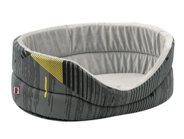 Лежанка (Зооэкспресс) "Геометрия" с плюшем №3 750736 49*33*17 см желто-серый