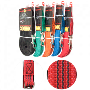 Поводок (Зооник) 5м*20мм, капрон с латексной нитью, синий фото