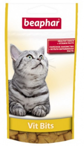 Beaphar: лакомство Vit-Bits подушечки с мульти вит. пастой  35гр, для кошек (12625) фото