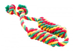 Игрушка Доглайк Сарделька двойная средняя цветная 54см фото