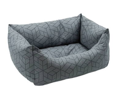 Лежанка (Зооэкспресс) пухлик "Геометрия" №4 750045 55*40*23 см серый