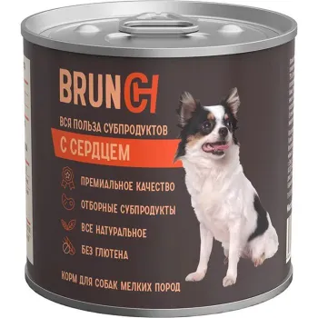 Brunch 0,24кг консервы с сердцем для собак
