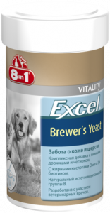 Витамины (8in1) Excel Brewer`s Yeast 260таб, для кошек и собак, 105гр фото