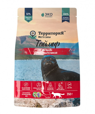ТерриториЯ Таймыр 0,35кг рыба с брусникой сухой для взрослых кошек (564368)