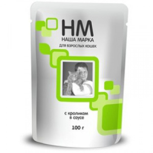Наша Марка 0,1кг кролик в соусе влажный корм для кошек фото