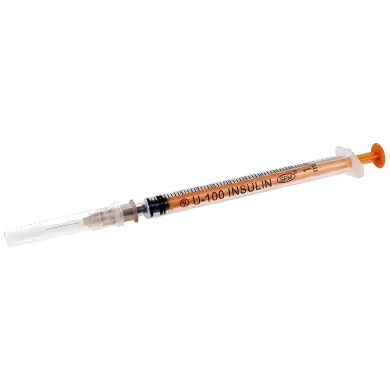Шприц  MedAim 1мл инсул. U100 однократного применения с иглой 0,45х12мм 26G