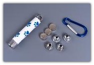 Игрушка (Wogy)  Указка лазерная 7.5см с насадками 4шт и карабином для кошек
