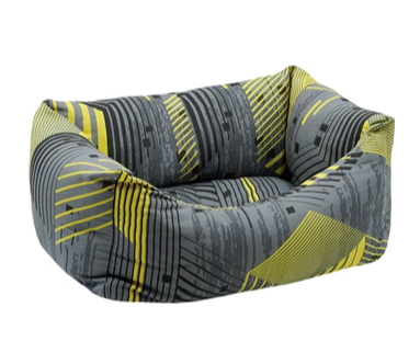 Лежанка (Зооэкспресс) пухлик "Геометрия" №1 750016 37*28*20 см желто-серый