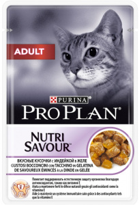 Проплан Nutri Savour Adult 85г индейка в желе д/кошек (342262) фото Проплан Nutri Savour Adult 85г индейка в желе д/кошек (342262) фото