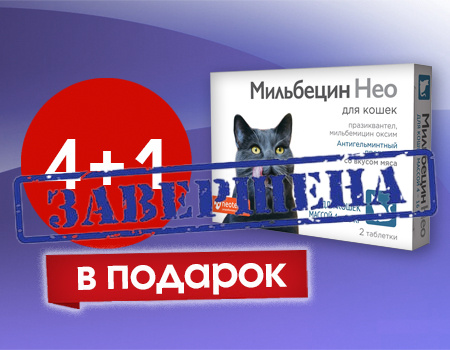 Мильбецин Нео: 4 + 1 в подарок Мильбецин Нео: 4 + 1 в подарок