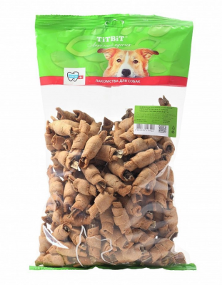 TiTBiT 1 кг печенье Круассаны с рубцом говяжьим для собак - мягкая упаковка 