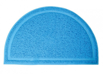 Коврик (Triol) для кошачьего туалета полукруглый, голубой, 400*250мм Коврик (Triol) для кошачьего туалета полукруглый, голубой, 400*250мм