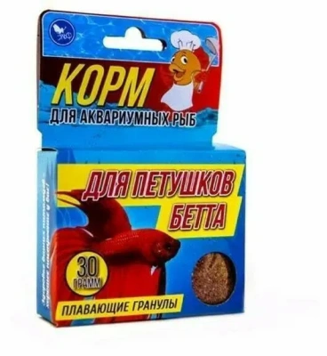 Аквакулинар 0,03кг корм для рыб петушков Бетта фото Аквакулинар 0,03кг корм для рыб петушков Бетта фото
