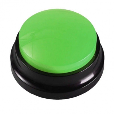 Звуковая кнопка (PerseiLine) для дрессировки Ø9см зеленый